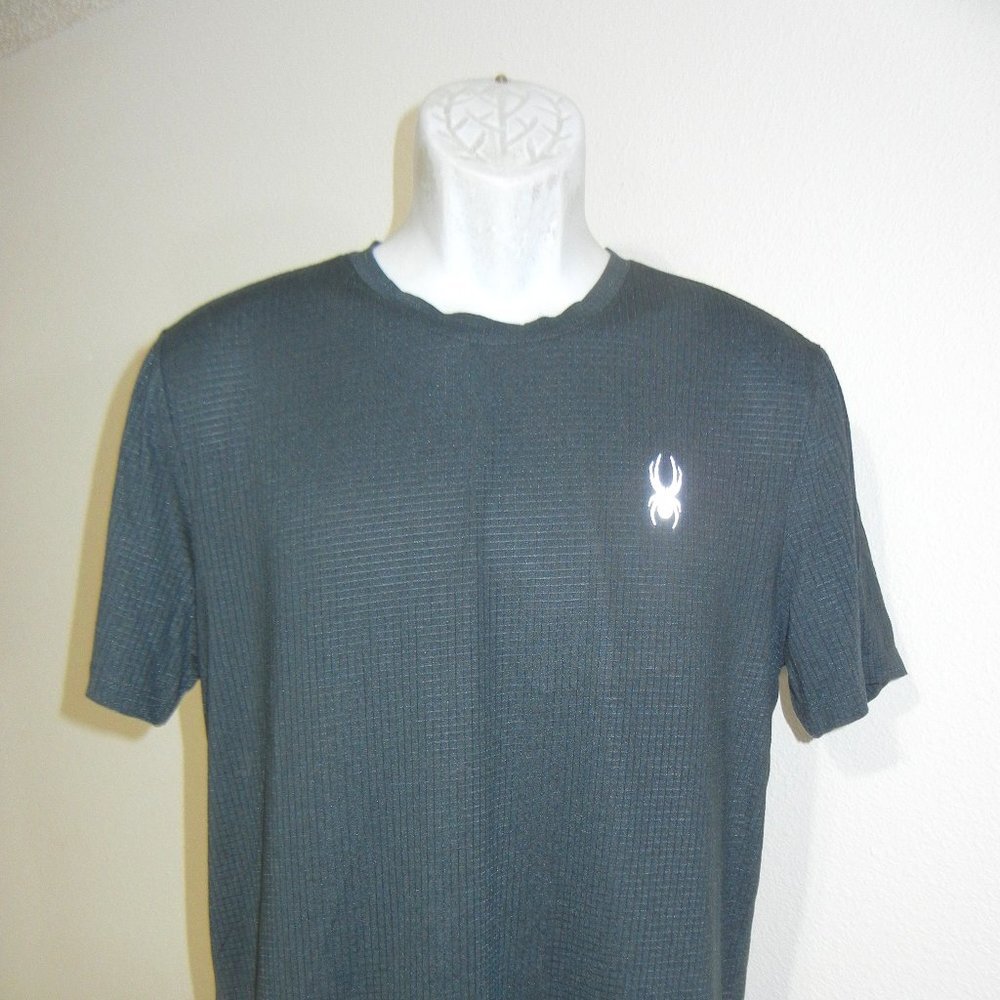 Spyder T-Shirt Men’s M Active Short Sleeve Blue‎ Lightweight Polyester Quick Dry